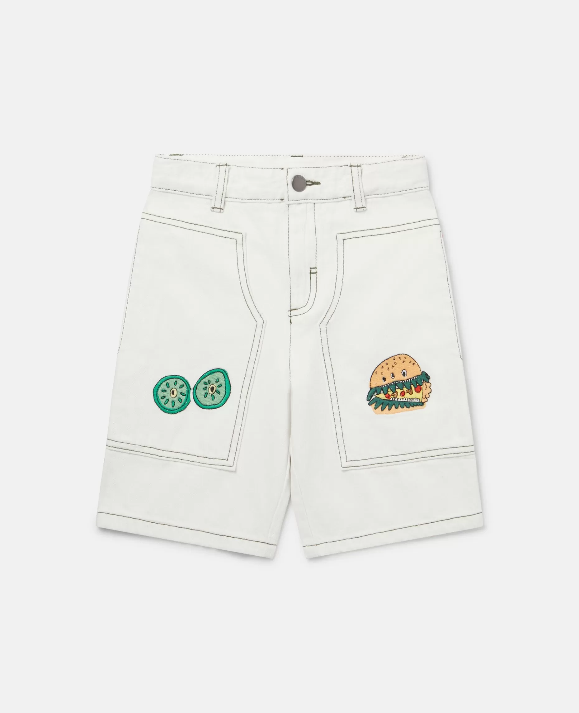 Vegetabilske Denimshorts Med Broderi^Stella McCartney Cheap