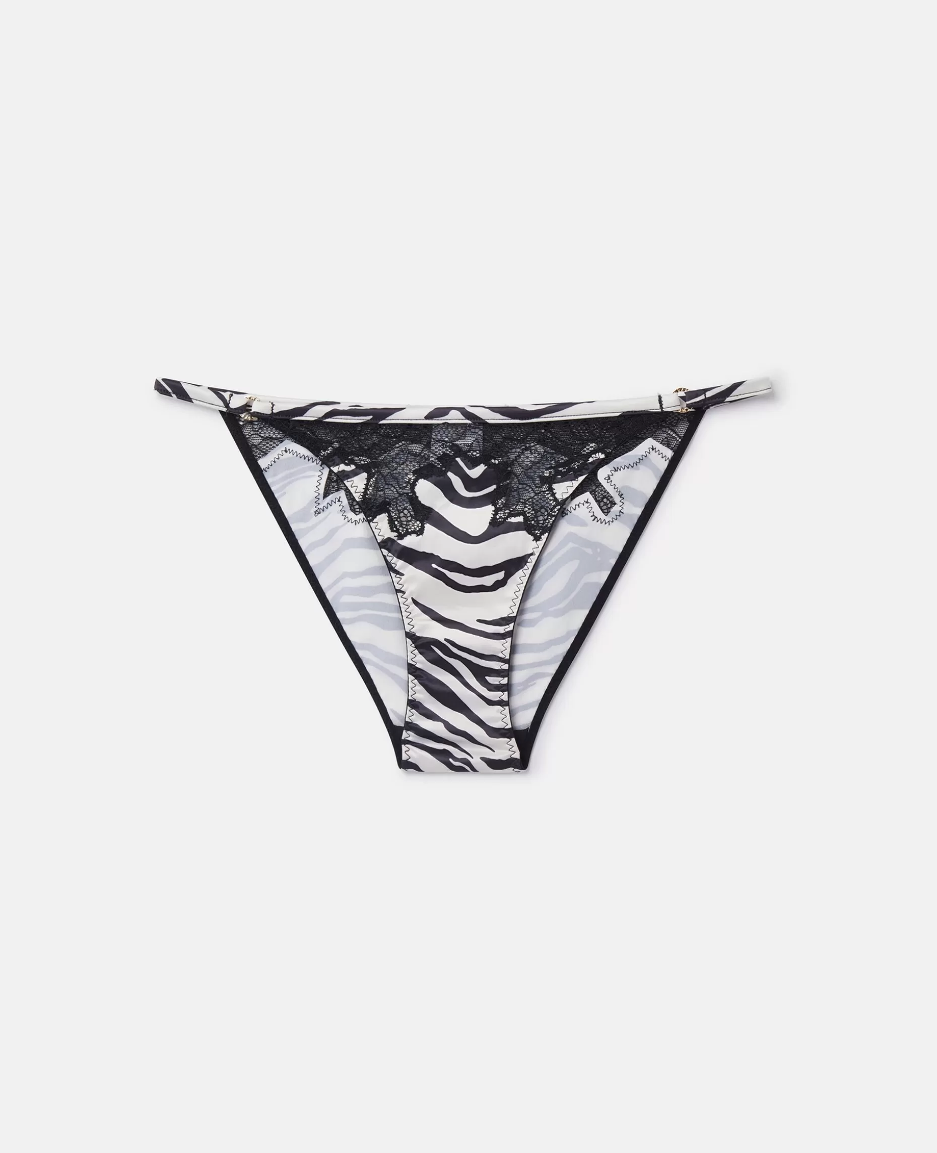 Zebra Print Satin String Bikinitrusser^Stella McCartney Fashion